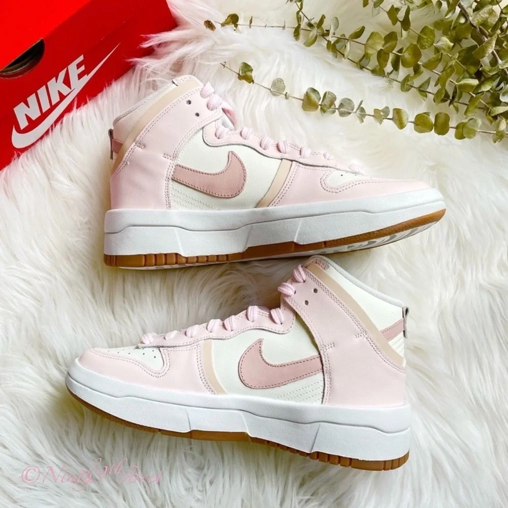 Nike Dunk High Up Pink Oxford W8.5 DH3718-102 NIB